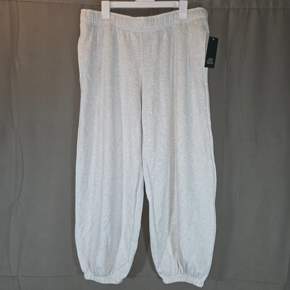 Wild Fable Heather Grey High-Rise Fleece Jogger Sweatpants XL 6ZK4X3